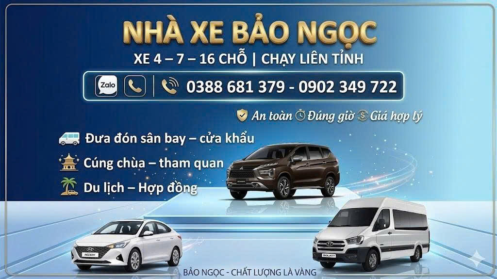 Nhà xe bảo ngọc - chuyên chạy liên tỉnh giá rẻ